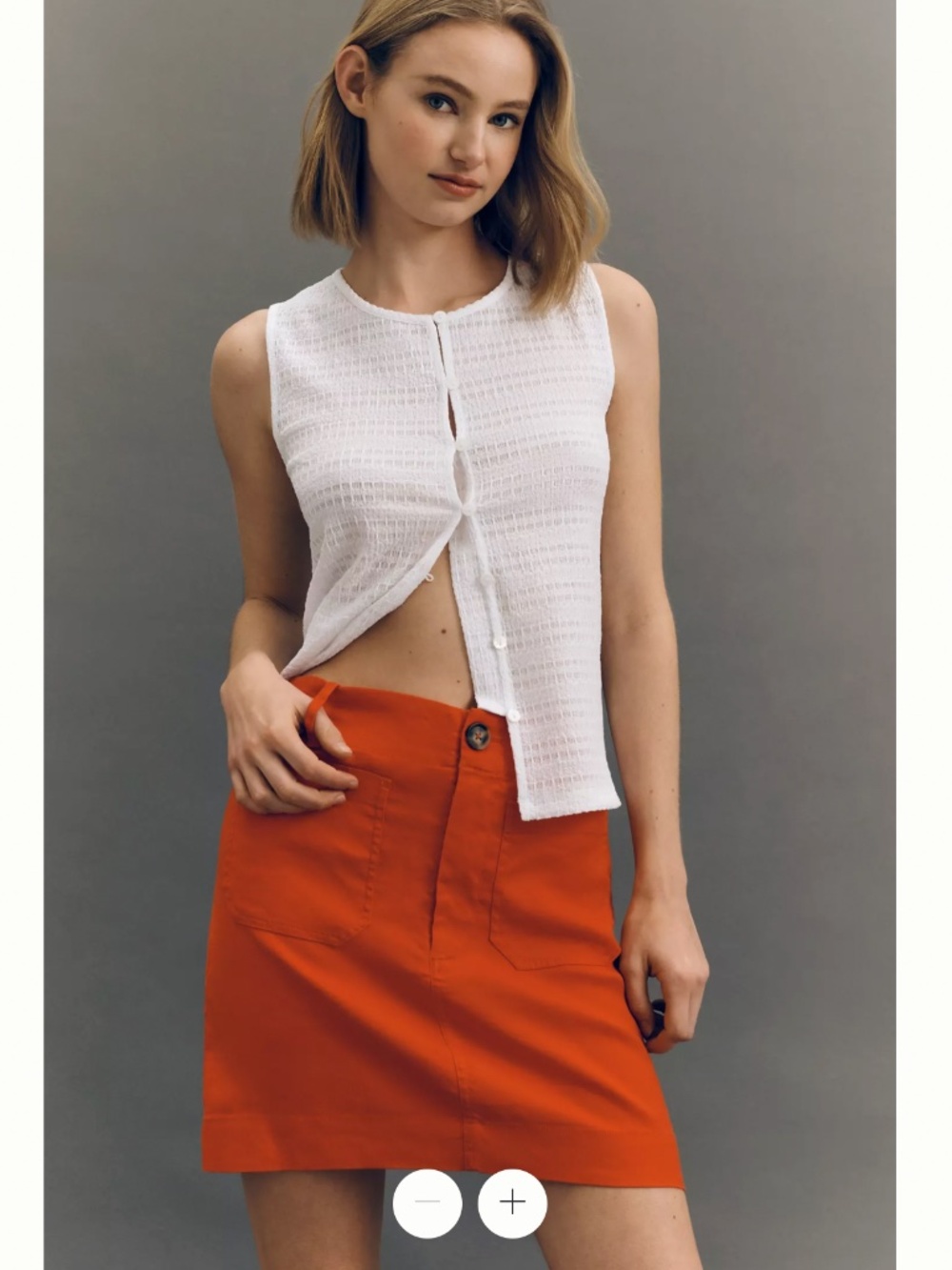 Anthropologie Colette Linen Blend Mini Skirt by Maeve- size L - Picture 2 of 4